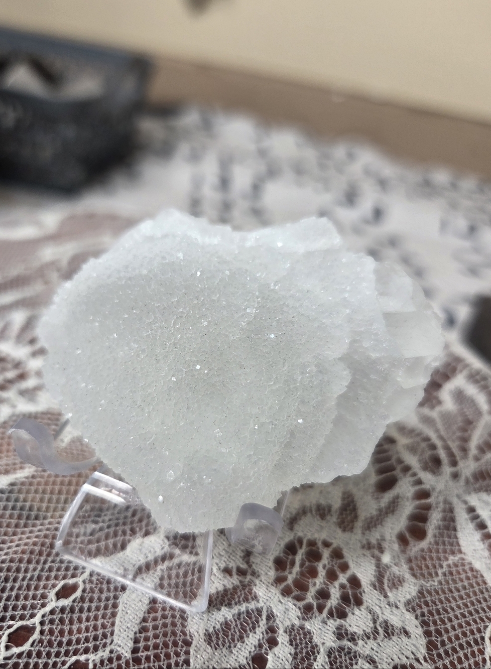 Raw White Flourite Speciman From Hunan Mines With Druzy - Picture 4 of 6
